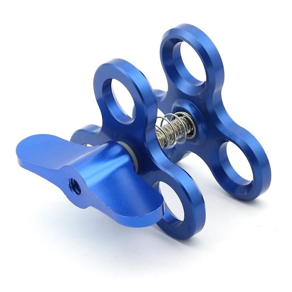 All-metalliset sukellusvalot Pallon perhoskiinnike Varren kiinnitysteline Alumiini 3+/4/5 Xiaoyi Gitupille Gopro 5 6 Sukelluspallokiinnike (ylimääräinen reikä sininen)
