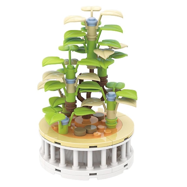 Kreativa Krukväxtblommor DIY-Splicing Byggklossleksaker Dekorationer Ornament Niuniu (Sommartid)