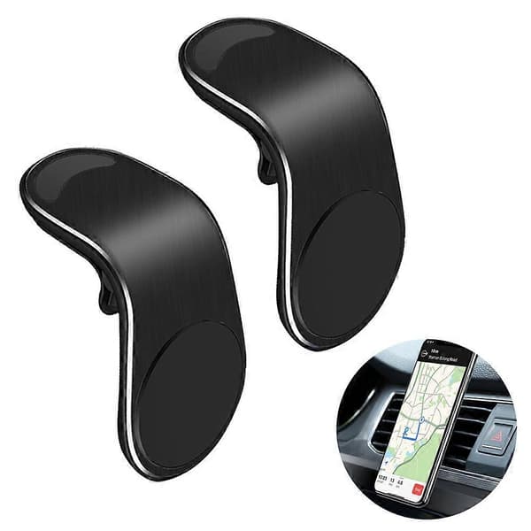 2 st starka magnetiska telefonhållare - F3 Cool Black