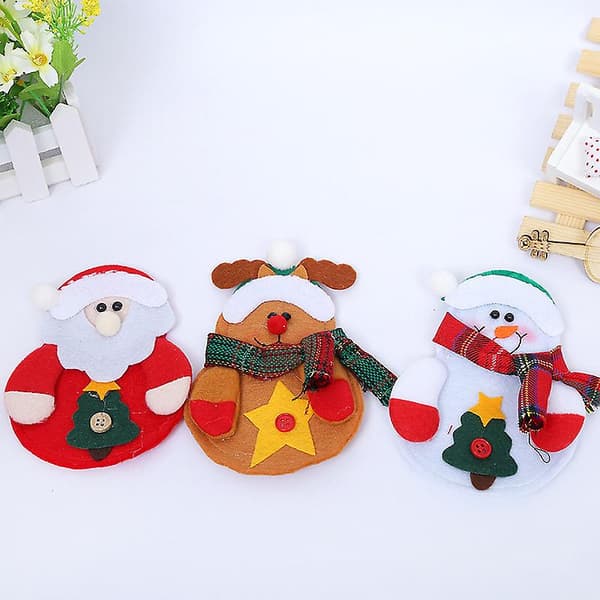 Set med 3 stycken julbesticksaskar Söt tomte