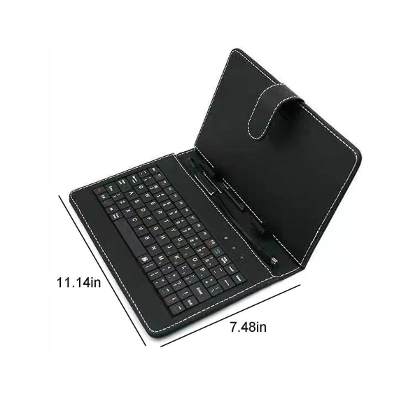 Kabelforbundet tastatur Tablet-computer beskyttelsescover 7-10,1-tommer tablet-cover med tastatur velegnet til forskellige Android-tablets