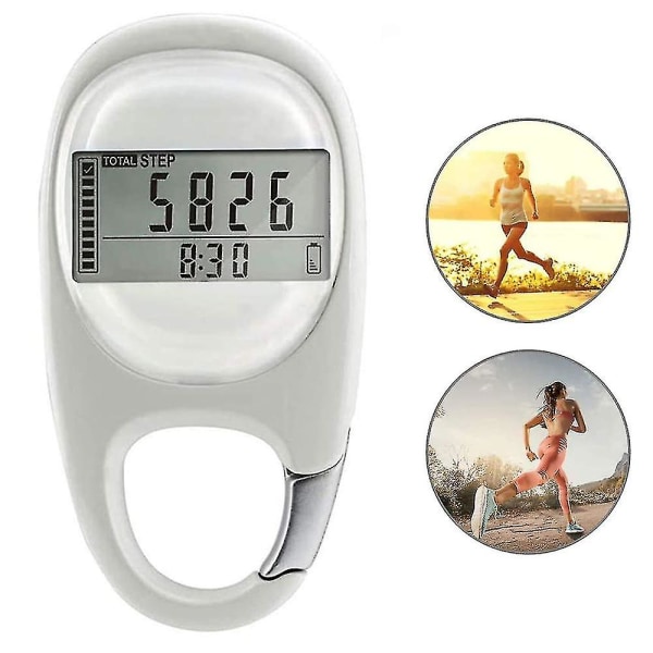 3d digital simpel gåafstandsklip på skridttæller Trintæller med klip, hukommelse Gåafstand Miles/km Træning Fitnessaktivitet Kalorie for mænd