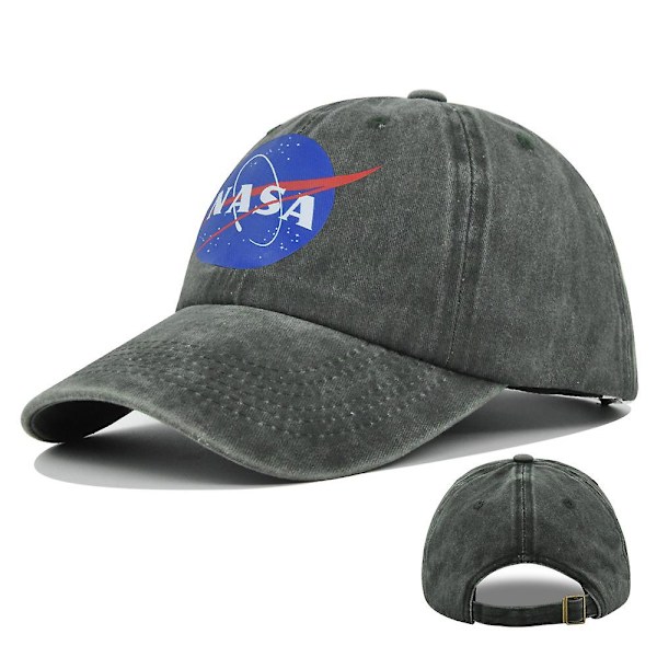 Europæisk og amerikansk NASA Graffiti-print Baseball Cap Farve Screen Printing Peaked Cap Lavet af Gammel Buet Skygge Hat Solhat Personlig Hat