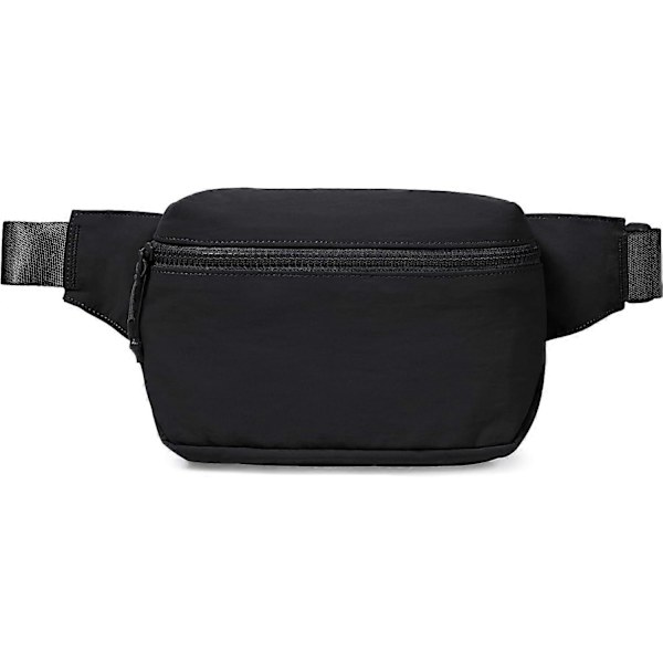2L Bältesväska för Kvinnor Män, Crossbody Fanny Packs med Justerbar Rem Midjeväska för Träning Vandring Löpning Resa, Svart