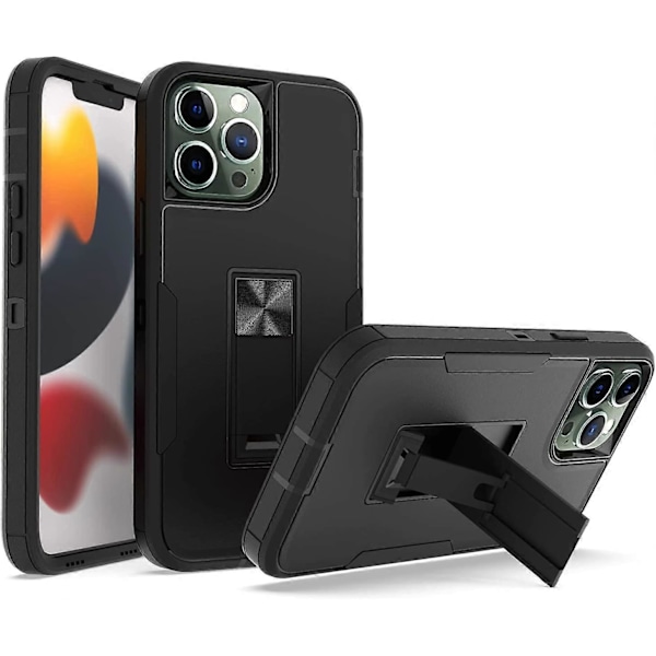 Showdd Designat för iPhone 13 Pro Max Skal, Militärt Fallskydd iPhone Skal Kompatibelt med Magnetisk Bilhållare, Hybrid Hård PC Stativ