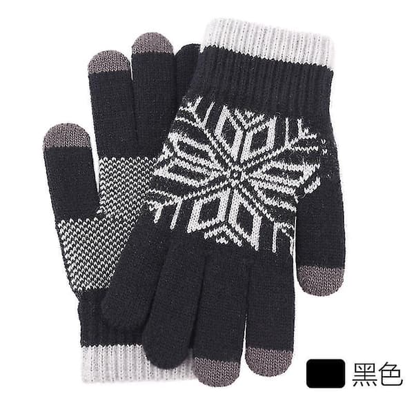 Vinter Touch Screen-Vantar Varma Stickade Termiska Vantar Tjocka För Män