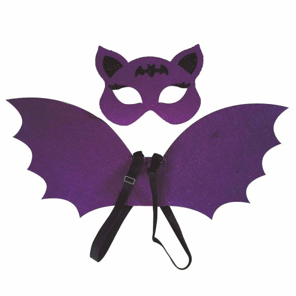 Rollspelande fladdermusvingar Mjukt och bekvämt tyg för halloweenfest gynnar utbyte av presenter-AA (6-15 år), lila)