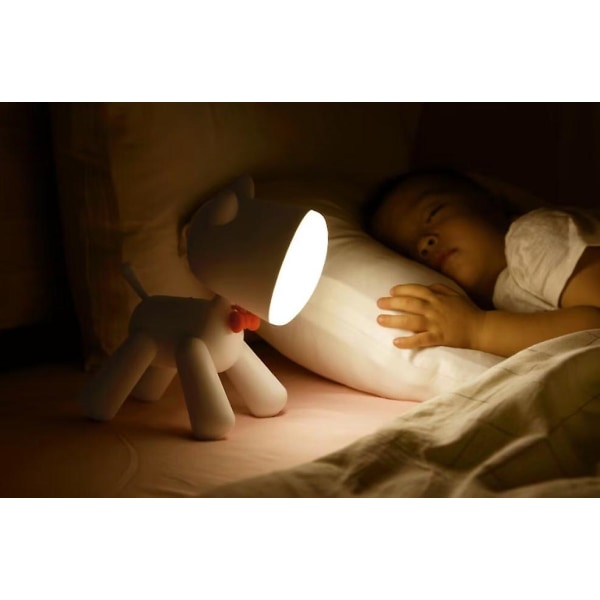 WABJTAM Puppy LED-bordslampa Söt nattlampa för barn Bärbara uppladdningsbara hundlampor