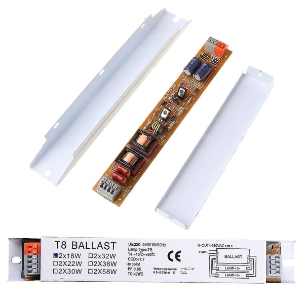 2x18/30/58w Bred Spänning T8 Adaptiv Elektronisk Lysrör Lampballast