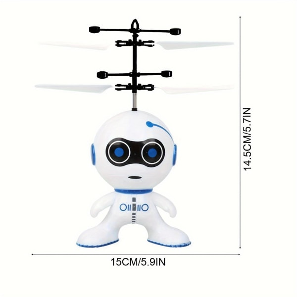 Robotinduksjonsfly Barnelader og flyr Fjernkontroll Flyoppheng Helikopter elektrisk leketøy