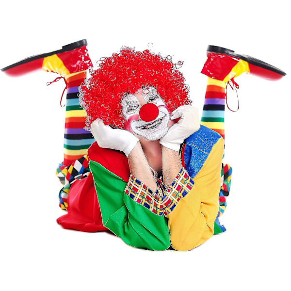 Färgglada Regnbågsrandiga Strumpor Över Knäet Clownsrandig Kostym Höga Strumpor för Halloween Cosplay