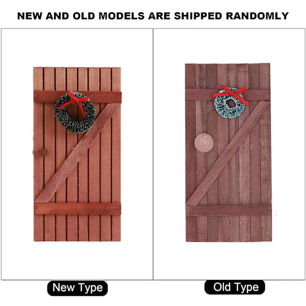 1/12 1/6 Jul Dörr Kit för Dockhus - Utsökt Hantverk, Söt Färgrik Miniatyr Trä Dockhus Dörr Kit