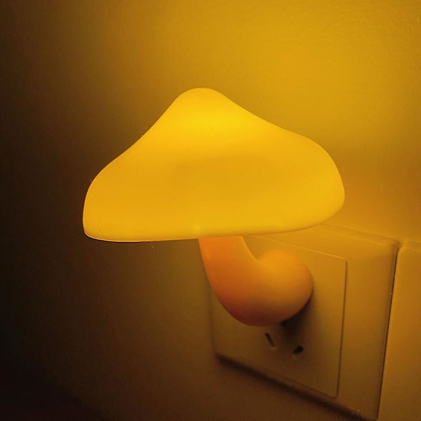 Plugg inn LED sopp nattlys sensor vegglampe 10 * 8cm