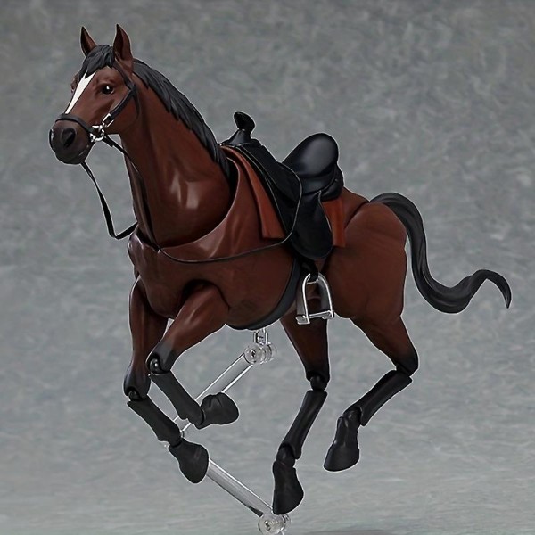Nivelvahvistettu hevosrunko Valkoinen hevonen ja ruskea hevonen liikkuva figuurimallin koristeet (ruskea hevonen)
