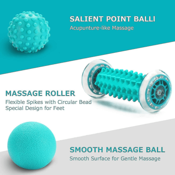 3 set fotmassagebollar Igelboll och fotmassagerulleset
