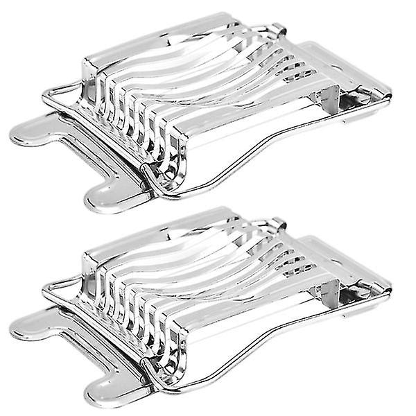 2 st Äggklyv Stainless Steel Äggkutter Kokt Äggklyv Köksredskap
