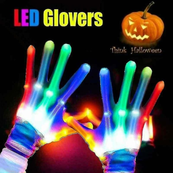 Led Gloves Light Up Lasten lelut 8-12-vuotiaille