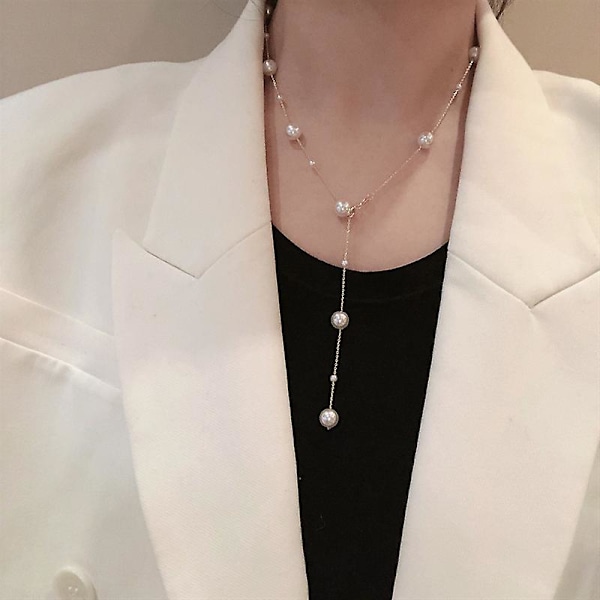 Perle Choker Delikat Justerbar Halskjede Perle Tiny Chain Delikat Mors Valentinsdag Smykker for Kvinner Jenter