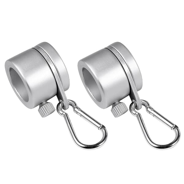 2 stk/sett Rustfritt stål Karabinkrok Gratis flaggstangring Flaggholder Flagghullklips