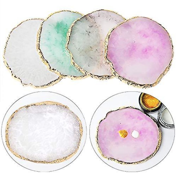 Nagelkonst Oval Palett Agat Sten (blå) Make Up
