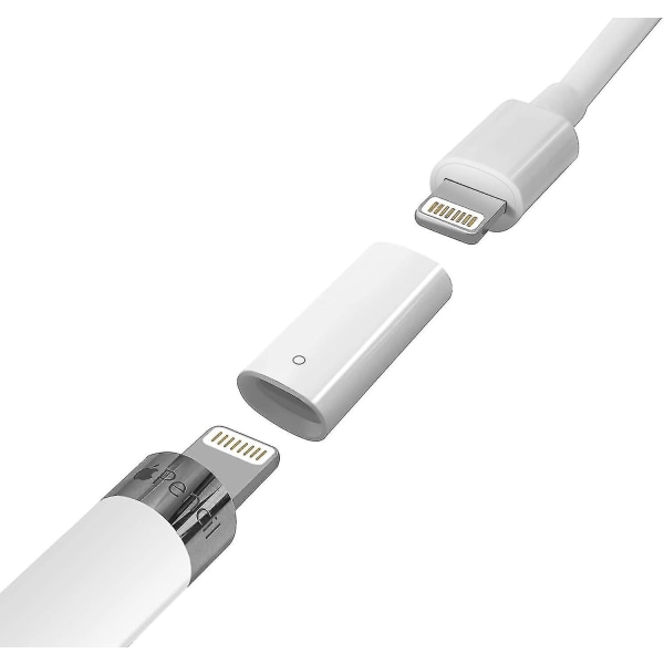 Apple Pencil Adapter Laddarkabel Kompatibel med Apple Pencil och Ipad Pro (paket med 2) - Vit