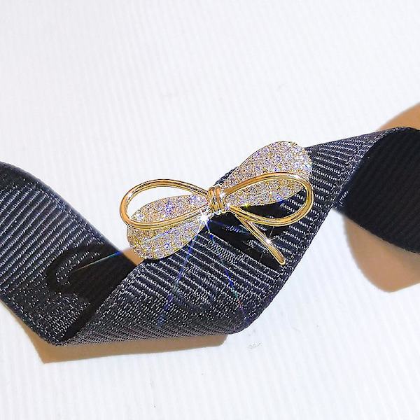 Sødt sløjfe pins brocher til kvinder mode personlighed elegant luksus tilbehør fest bryllup gaver krave spænde pin