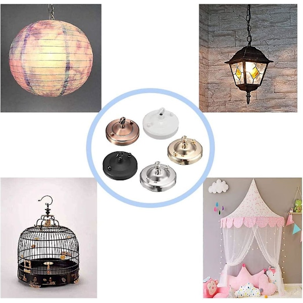 Rosa takkrok, retro järnkrok, mångsidig takkrok för taklampa, tillbehör för hängande lampa