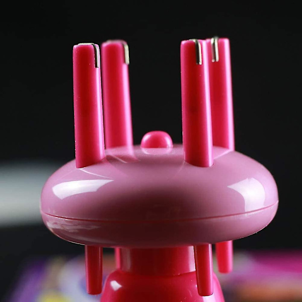 Bärbar hårflätningsverktyg Automatisk hårfletmaskin Snabb Twist Styler Hårflätningsmaskin Diy Styling Roller(ingår ej batterier)rosa)(1st)