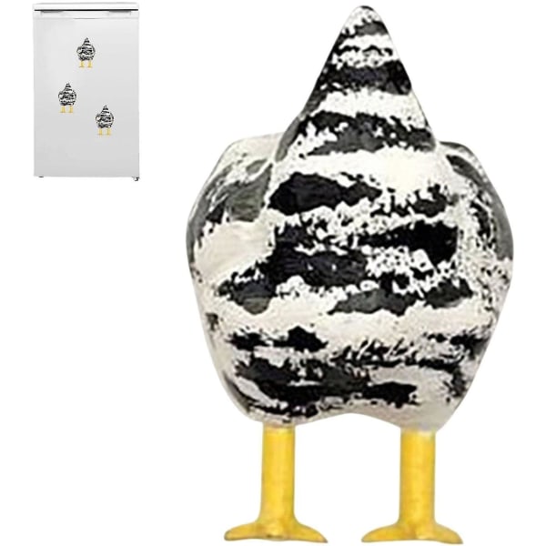 Magnet för kycklingrumpa, kylskåpsmagneter för kycklingrumpa, hängande klistermärken för kycklingrumpa, rolig present（1st--svart）