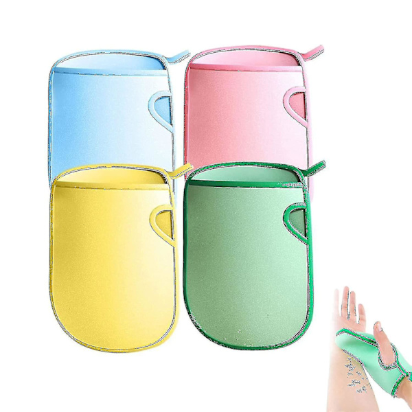 2 st Super Mjuka Peelingbadhandskar, Peelingduschhandske, Djup Peelinghandske för att Ta Bort Döda Hudceller (grön-gul)