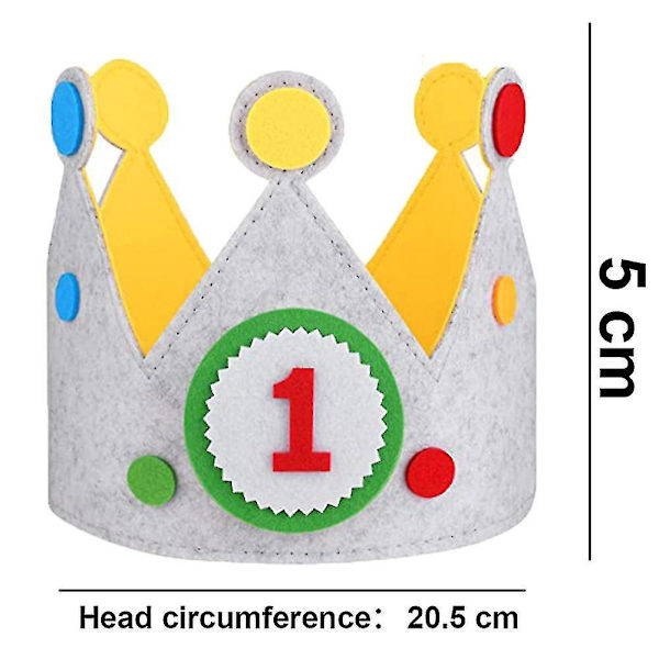 Baby Princess Crown Tiara Barnens Första Födelsedag Hatt