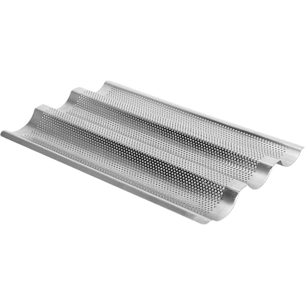 Baguetteform fransk 3 spår fransk bröd bakform baguette vågor bakplåt bröd bakverktyg silver
