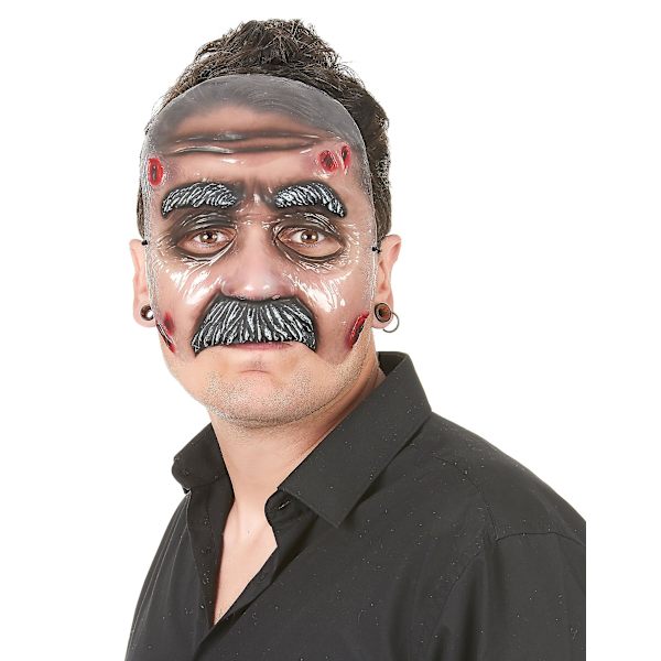 Transparent ansiktsmask för vuxna med mustasch
