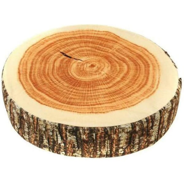 2 stk kreativt naturligt trædesign træstamme-bjælkepude Blød stolepudepuder Gave hjemmesofa（35cm）