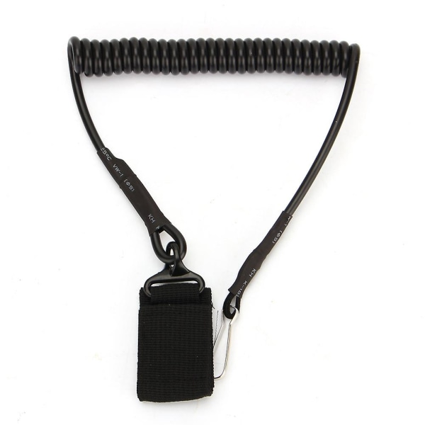 2024Adjustable Tactical Pistol Lanyard Sling Elastic Hand Belt Chain Secure Spring