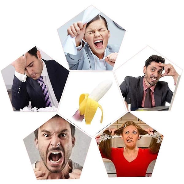 2 st Stressboll, Bananformad Simuleringsfrukt att Trycka på