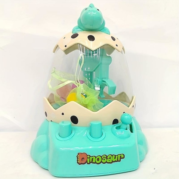 Barnleksaker Liten Klomaskin Mini Ball Claw Machine Dinosaur Claw Machine Gashapon Machine Candy Machine（blå）