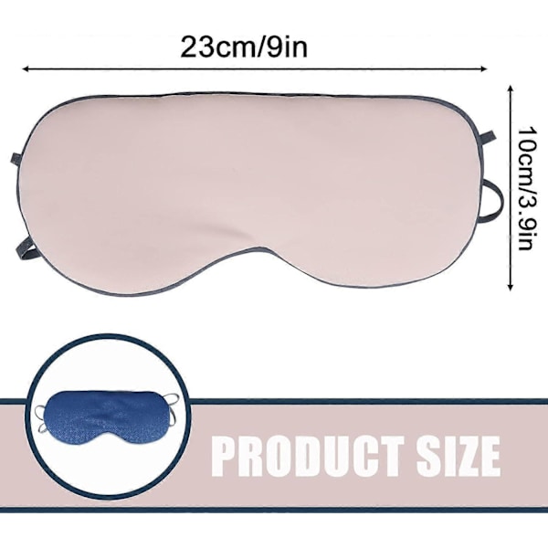 Dubbelsidig Sömnmask Varm & Kyl, Supersoft Ögonmasker med Justerbar Rem, Ljussäker Sovbind för Sömn, Tryckfri Ögonskydd för Kvinnor