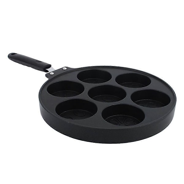 Äggdumpling PoT non Stick Sjuhåls Stekt Äggkruka Tårta Form Röd Bönkaka Bakplåt