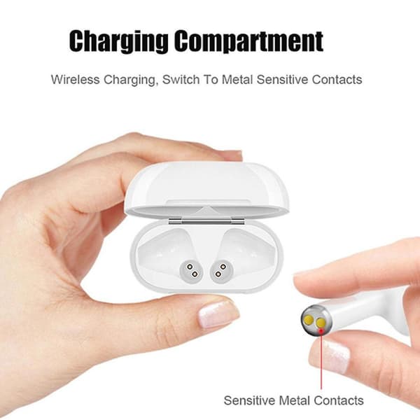 Bluetooth Trådlösa Hörlurar In-Ear Hörlurar För Iphone Android Pärlvit