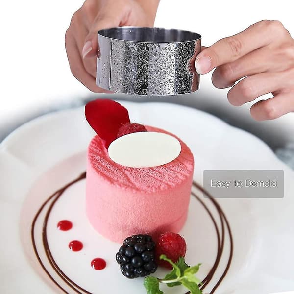 Rostfria kakringar, 3 x 3 tum bakform