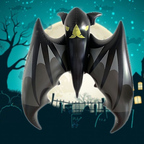 Halloween uppblåsbara Halloween dekorationer uppblåsbara hängande B-at inbyggd med ljusa LED-lampor för fest inomhus utomhus trädgård Halloween uppblåsbara