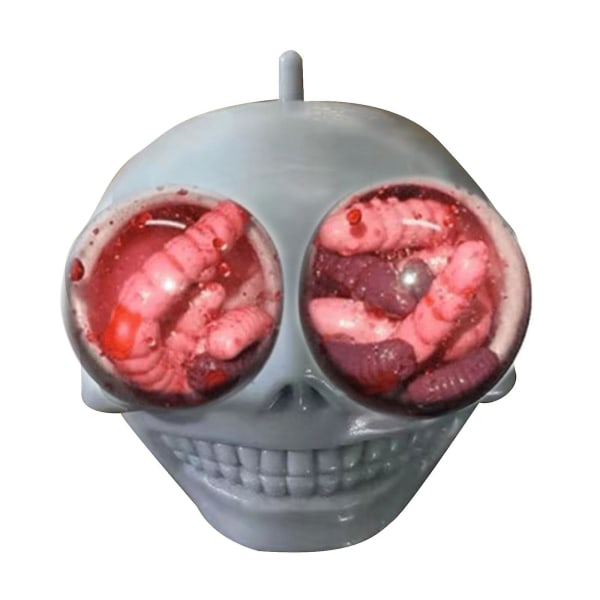 Skull Monster Gothic Fidget Lelu, Uutuus Skull Squeeze Balls (harmaa)