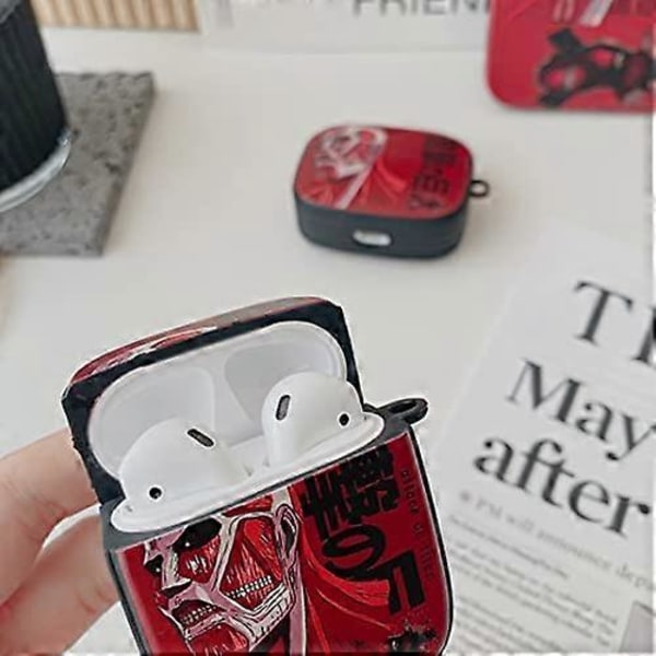 Fodral för Airpods 2/1, Japansk Anime Cartoon Cover för Airpods 1&2, 3D Cool Mjuk TPU Skal Hörlurs Skyddande Fodral för Airpods Laddningsbox Cover (C