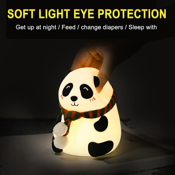 Mini Djur Silikon Ljus USB Laddning Färgglad Klappa Nattlampa Led Cartoon Nattlampa