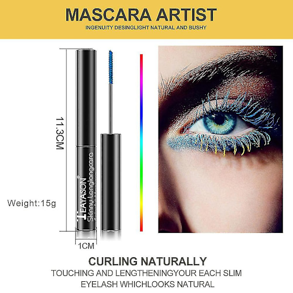 Färgad Mascara Långvarig Makeup Tjock Krull Snabbtorkande Förlängande För Kvinnor Ros Röd