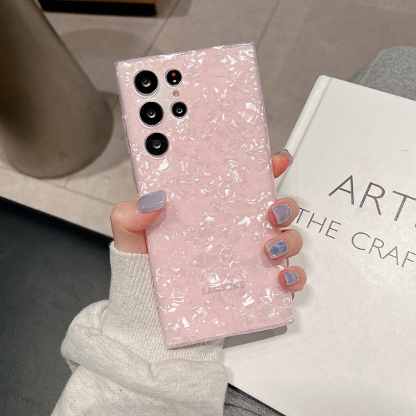 Passar till Samsung phone case - glänsande rosa Samsung S21
