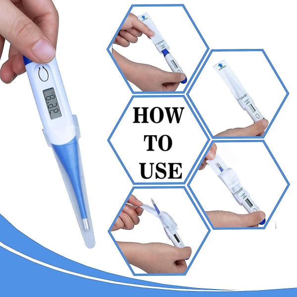 200 pakke probedeksler for oralt termometer - Digitalt termometer sondedeksler Universelt engangs - rektalt termometerdeksler Heavy Duty Sleeves Safe