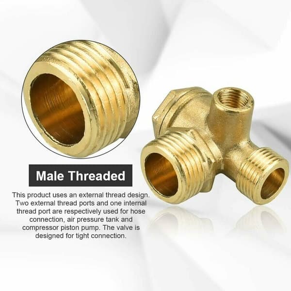 2 st koppar kompressor backventil 10mm 16mm 20mm rostskyddad kompressor backventil slitstark kompressor backventil för anslutning av rördelar