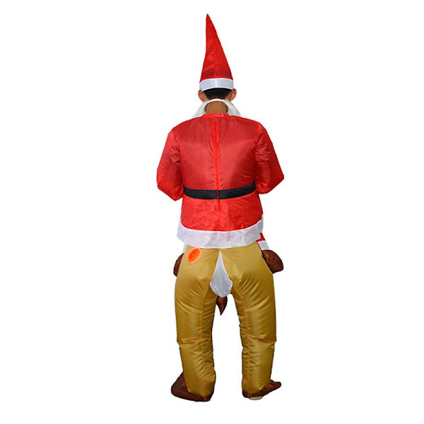 Uppblåsbar Santa Claus-dräkt för vuxna, roliga julklappskläder, älgkostym